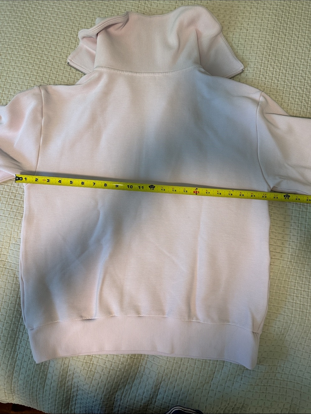 Athleta Light Pink Half-Zip Turtleneck Sweat shirt - Picture 5 of 6